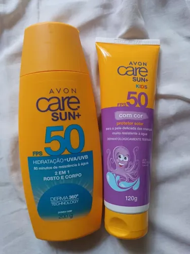 Protetor solar Avon Care Sun Kids e Care Sun 50 rosto e corpo  
