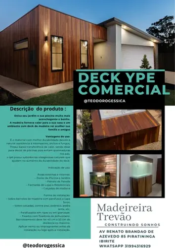 Deck ype comercial 10 cm largura