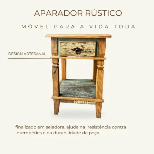 Aparador rústico madeira de demolição peroba rosa mesa de cabeceira 