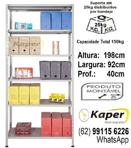 Estante de metal profundidade 40cm ( novo ) Promoção
