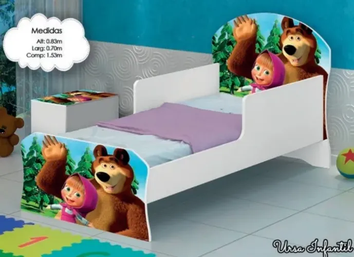 Cama infantil mini Personagens  super Promoção