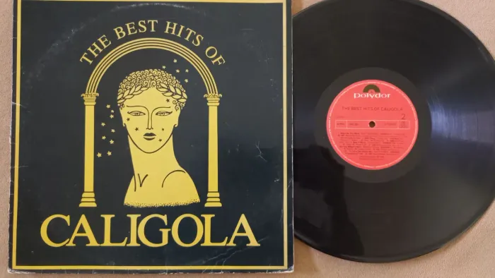 Lp disco de vinil The Best Hits of Caligola radiola vitrola som antigo toca disco rádio 