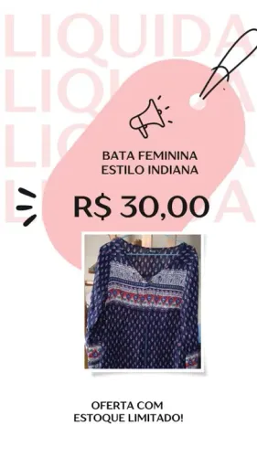 BATA FEMININA ESTILO INDIANA - R$ 20,00