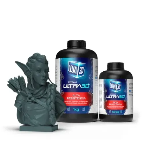 Resina Alta Resistência Cinza - 500g - Loja 3D