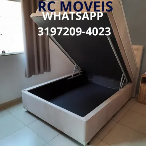 Cama Box Baú Casal Inteiriço 1.38 x 1.88 - Qualidade, Espaço e Durabilidade