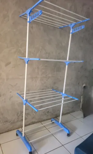 VARAL VERTICAL DE CHÃO 3 ANDARES - 170CM (NOVO, COM MANUAL)