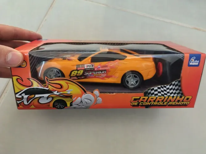 Carrinho de controle remoto 04 funções laranja