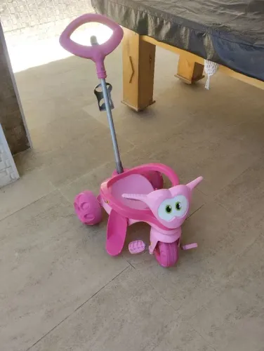 Super novo Tricilico Bandeirante Zootico Joaninha Passeio e pedal Infantil Rosa