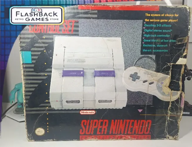 Super Nintendo na caixa