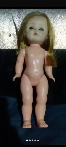 Boneca antiga belinha wandeka cabelo risco anos 60