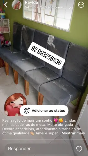 A Pronta Entrega/CADEIRAS DE MADEIRA ALMOFADADAS