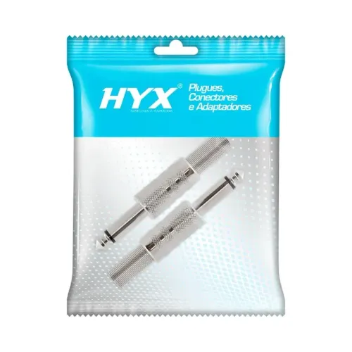Par de Plugs P10 Macho Mono Hix Niquelado HJ011M - AC2964