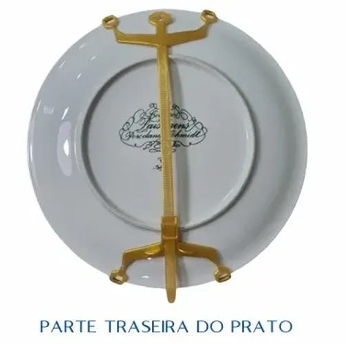 SUPORTE DE PAREDE PARA PRATO DECORATIVO, CÔR OURO OU TRANSPARENTE, PACOTE COM 10 UNIDADES