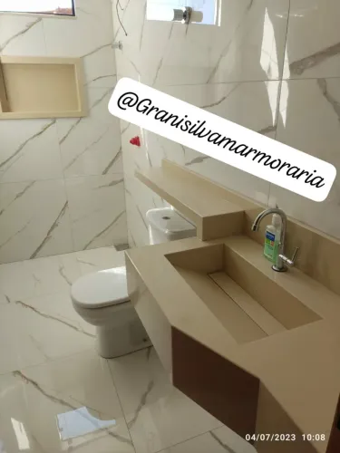 Marmoraria. Todos os tipos de serviços em mármores granitos e lâminas sintéticas.
