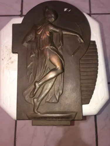 Deusa grega em bronze Escultura 'La Danse' em Bronze - Decoração Art Déco