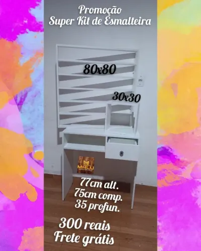 Mesa para Esmalteria - Kit Completo - Frete Grátis