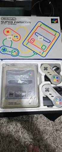 Super famicom original na caixa completo para colecionadores