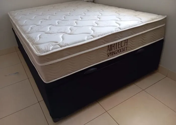 Cama box baú com colchão Ortobom 138x188