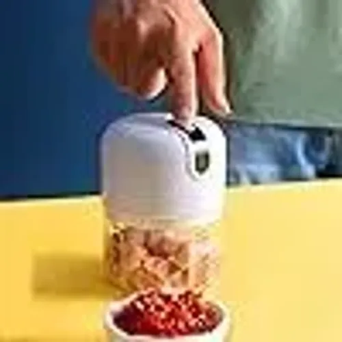  Mini Moedor e Processador de Alimentos sem Fio Recarregavel para Alho, Suco e Vegetais