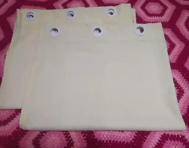 Cortina Creme de Duas Peças