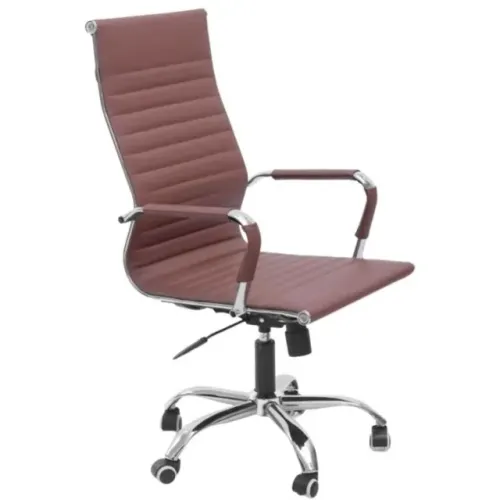 Cadeira Presidente Charles Eames Esteirinha Terracota Elegante Ergonômica Escritório 32893