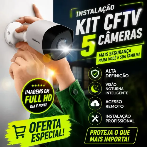 ? OFERTA ESPECIAL - KIT CFTV 5 CÂMERAS ?