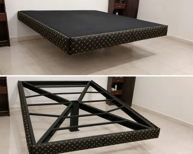 Cama Suspensa Casal - Estrutura Metálica Reforçada