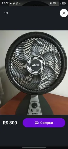 Ventilador Arno Silence Force 40cm - 220V (Excelente Estado)