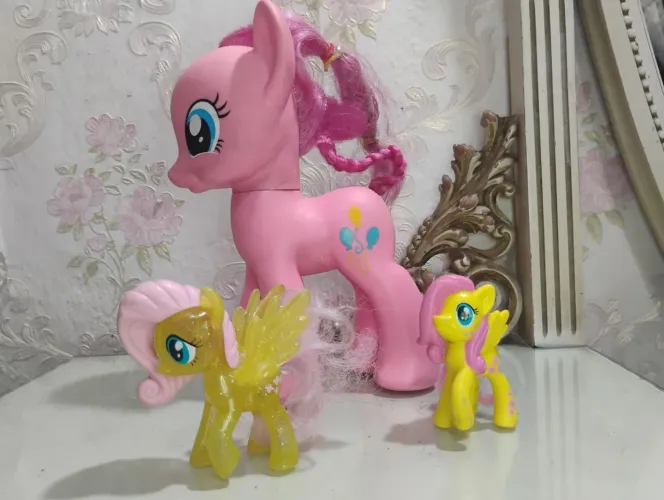 Lote My Little Poney Pinkie Pie Fluttershy 22cm usado
