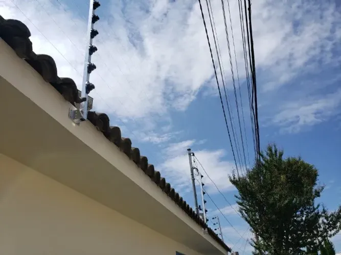 kit cerca eletrica 6 fios intel bras + acessorios e instalado 10 mil volts 1mts
