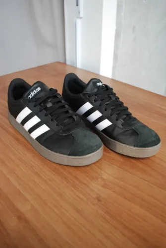 Tenis Couro Adidas VL Court Base Preto