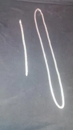 Corrente de prata 5mm e pulseira 7mm