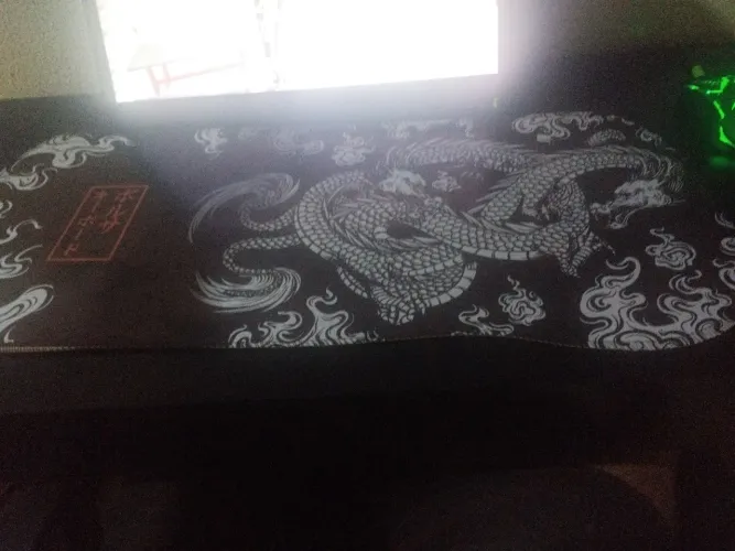 Mousepad 70x30 dragão preto