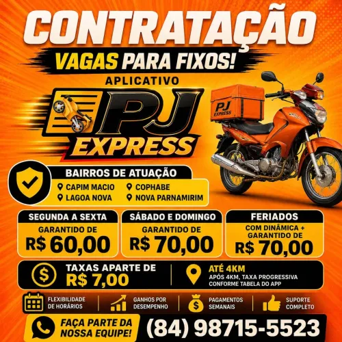 Vaga para motoboy, fixo e extra 