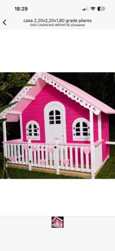 Casinha de Boneca Rosa - Brinquedo Infantil