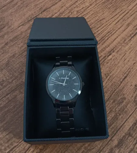 Relógio feminino lince preto