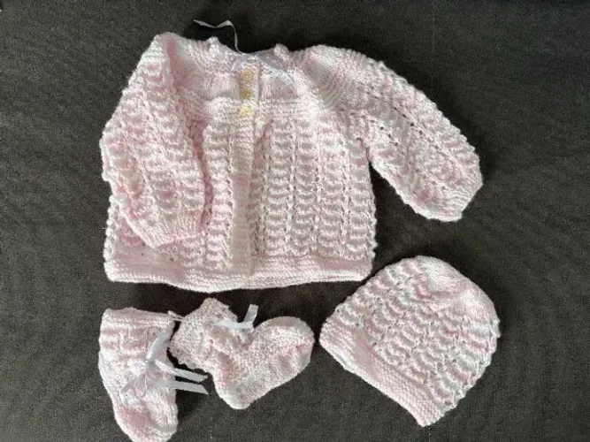 Conjuntinho para bebê RN - Rosa