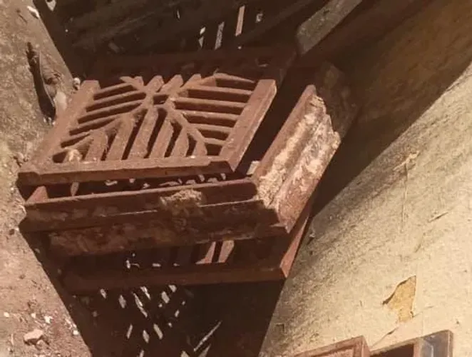 Ralo de ferro grelha de alumínio