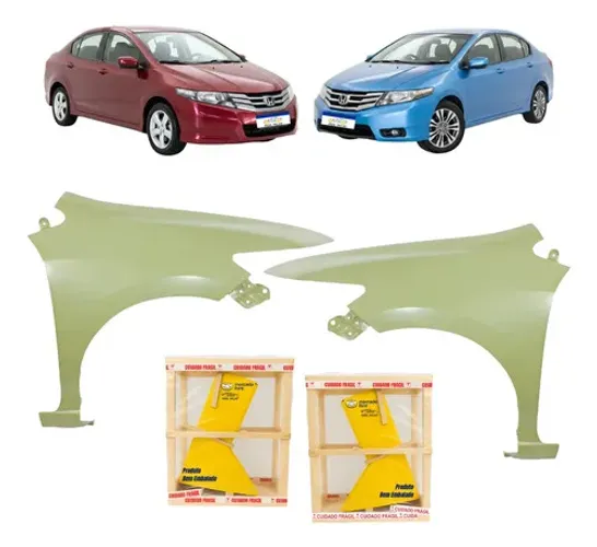 Par Paralama Honda City 2008 2010 A 2014 S/furo