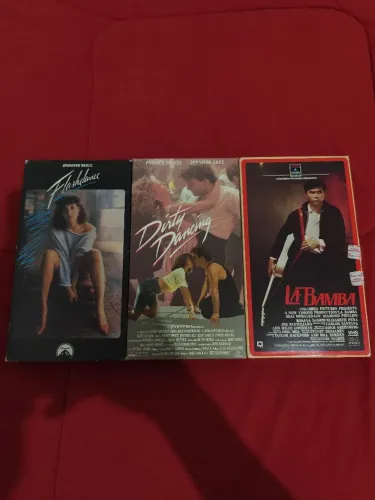 VHS Flashdance, Dirty Dancing e La Bamba (Edições Importadas)