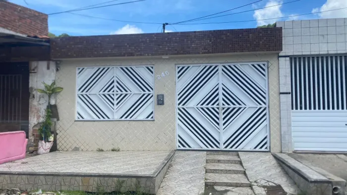 Portão alumínio branco