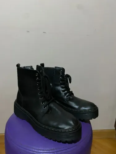 Bota Coturno preto nr 37 Feminino