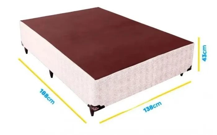 Base cama box casal