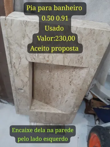Pia para banheiro,0.50x0.91 ,usado! aceito proposta 