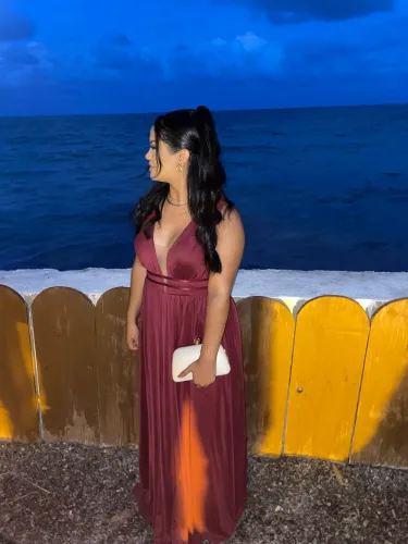 Vestido madrinha marsala