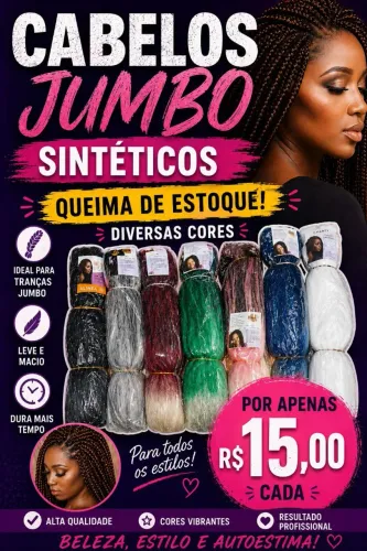 Cabelos Jumbo sintéticos