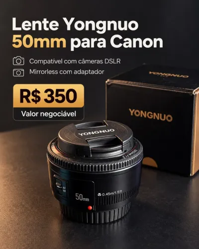 Lente Yongnuo 50mm f/1.8 para Canon