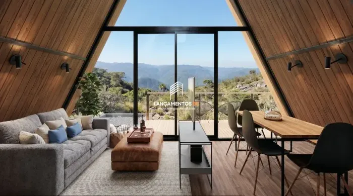 Cabana mobiliada em condomínio de altitude, Anitápolis