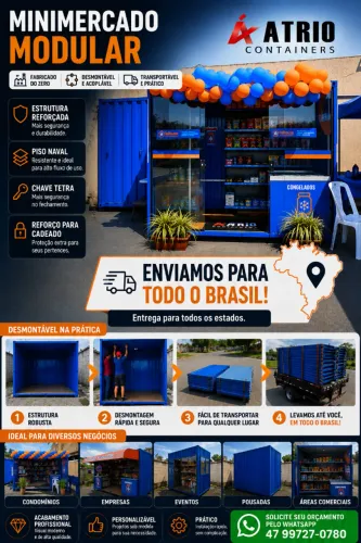 Minimercado modular desmontável