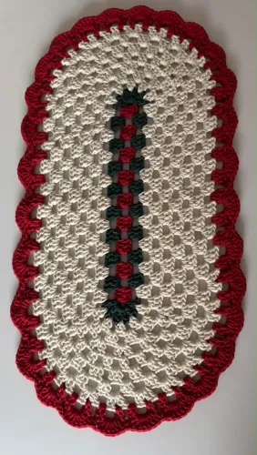 Centro de mesa Natalino de crochê (pequeno)